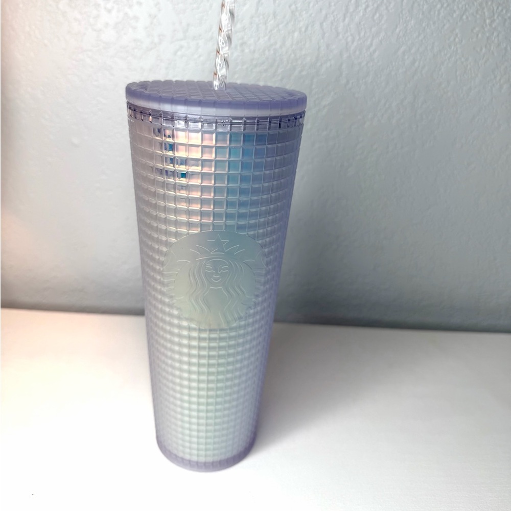 Starbucks Spring 2022 Iridescent Unicorn Soft Touch Grid Cold Cup 24oz